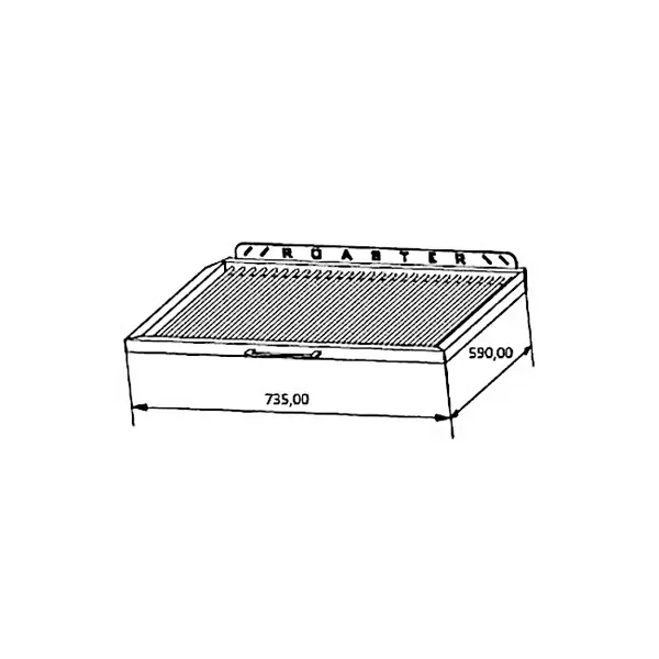 Grillplaat | R76/ROC76 | RVS | 735x590mm