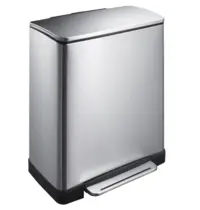 EKO Pedaalemmer | E-CUBE | RVS | 50L | Klapdeksel | Anti Fingerprint | 500x345x650(h)mm 