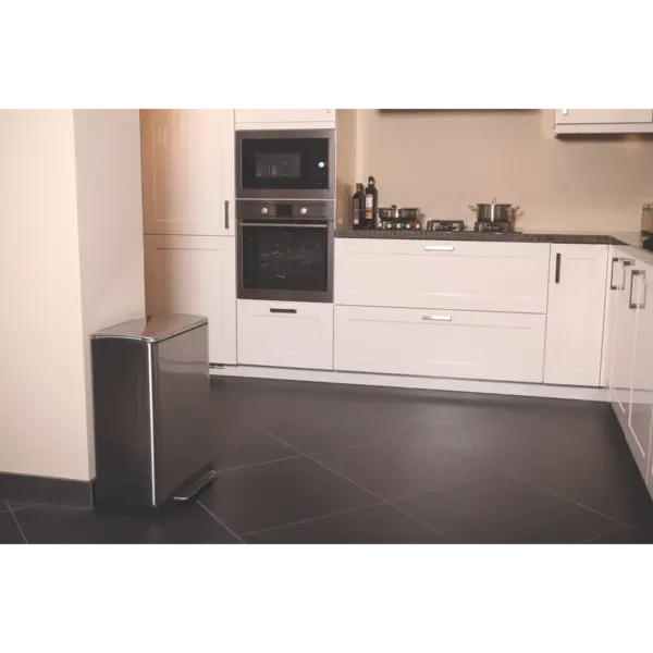 Pedaalemmer | E-CUBE | RVS | 50L | Klapdeksel | Anti Fingerprint | 500x345x650(h)mm