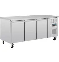 Polar Koelwerkbank | U-SERIE | 634L | 3 Deuren (EN600x400) | +2°C/+8°C | Geforceerd | Wielen (Geremd) | 2020x800x860(h)mm