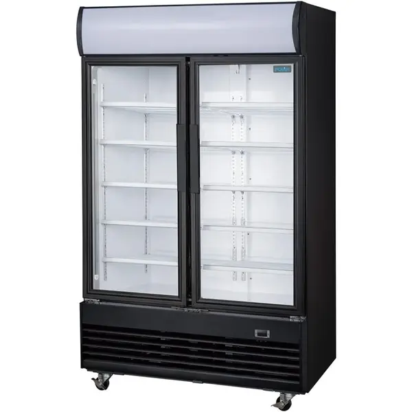 Koelkast | G-SERIE | 950L | Zwart | +2°C/+6°C | Geforceerd | Draaideuren | Wielen (Geremd) | 1200x730x2036(h)mm
