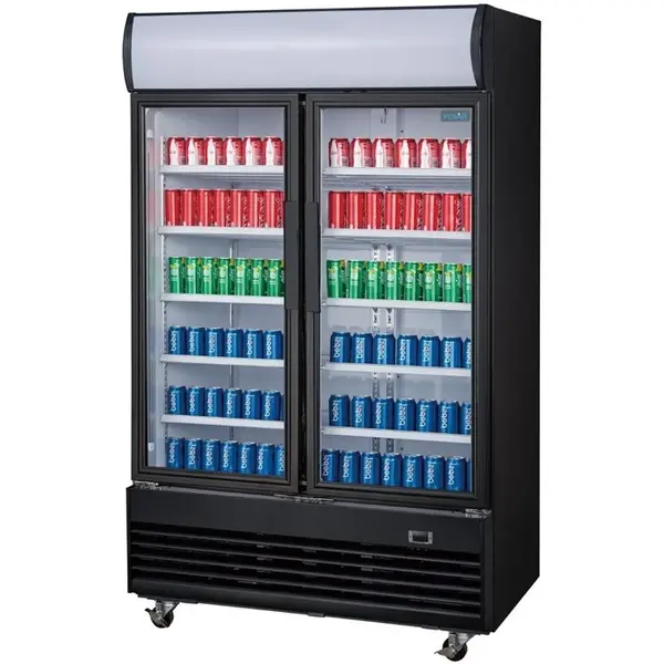 Koelkast | G-SERIE | 950L | Zwart | +2°C/+6°C | Geforceerd | Draaideuren | Wielen (Geremd) | 1200x730x2036(h)mm