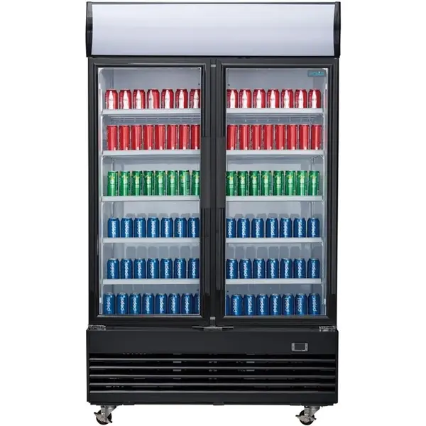 Koelkast | G-SERIE | 950L | Zwart | +2°C/+6°C | Geforceerd | Draaideuren | Wielen (Geremd) | 1200x730x2036(h)mm