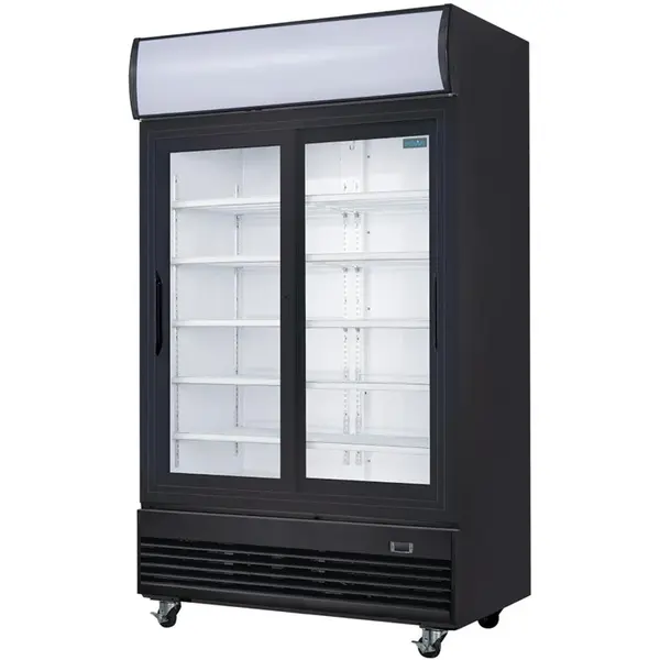 Koelkast | G-SERIE | 950L | Zwart | +2°C/+6°C | Geforceerd | Schuifdeuren | Wielen (Geremd) | 1200x730x2036(h)mm