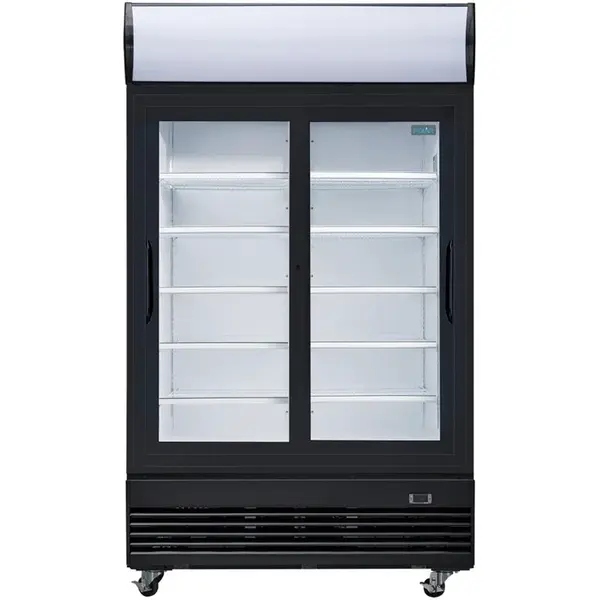 Koelkast | G-SERIE | 950L | Zwart | +2°C/+6°C | Geforceerd | Schuifdeuren | Wielen (Geremd) | 1200x730x2036(h)mm