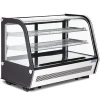 Polar Koelvitrine | G-SERIE | 160L | RVS/Zwart | 0°C/+12°C | Geforceerd | 3 Niveaus | 886x570x686(h)mm