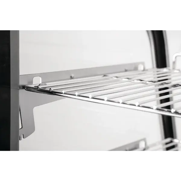 Koelvitrine | G-SERIE | 160L | RVS/Zwart | 0°C/+12°C | Geforceerd | 3 Niveaus | 886x570x686(h)mm