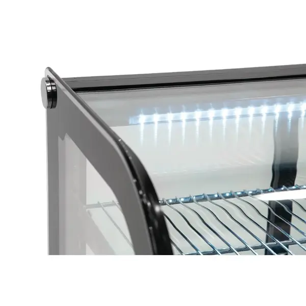 Koelvitrine | G-SERIE | Energiezuinig | 120L | RVS/Zwart | 0°C/+12°C | Geforceerd | 3 Niveaus | 708x570x686(h)mm