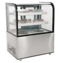 Polar Koelvitrine | G-SERIE | Energiezuinig | 270L | RVS/Zwart | +2°C/+8°C | Geforceerd | 3 Niveaus | Wielen (Geremd) | 915x675x1215(h)mm