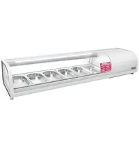 Polar Tapasvitrine | G-SERIE | Wit | 6x 1/3 GN | 0°C/+12°C | Statisch | 1 Niveau | 1529x420x292(h)mm