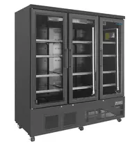 Polar Koelkast | G-SERIE | 1156L | Zwart | +2°C/+8°C | Geforceerd | Draaideuren | Wielen (Geremd) | RGB LED | 1830x764x1963(h)mm