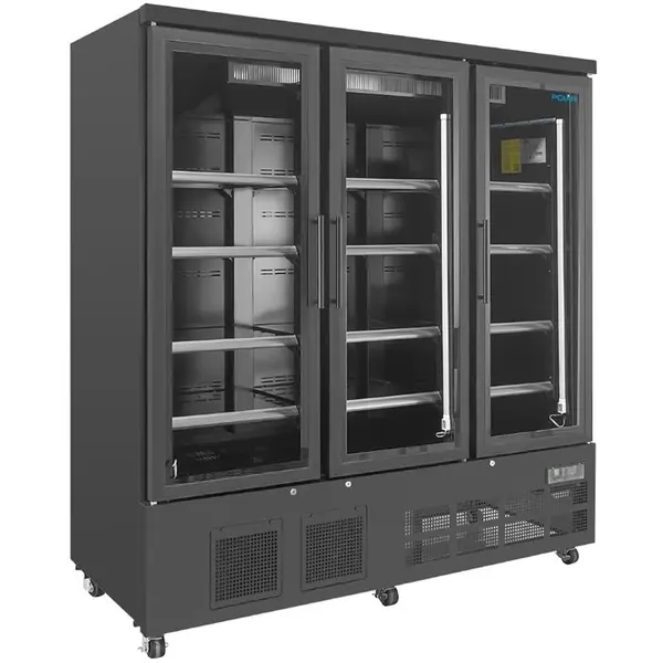 Koelkast | G-SERIE | 1156L | Zwart | +2°C/+8°C | Geforceerd | Draaideuren | Wielen (Geremd) | RGB LED | 1830x764x1963(h)mm