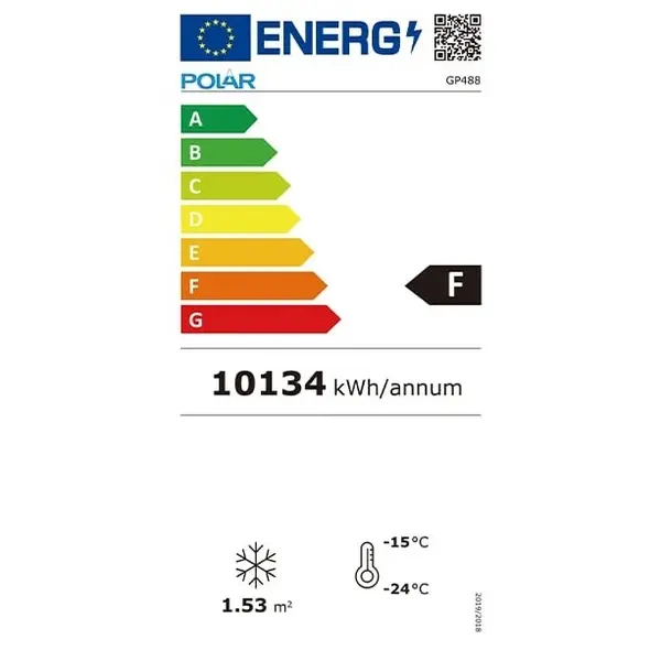 Vrieskast | G-SERIE | 1156L | Zwart | -18°C/-22°C | Geforceerd | Draaideuren | Wielen (Geremd) | RGB LED | 1830x764x1963(h)mm