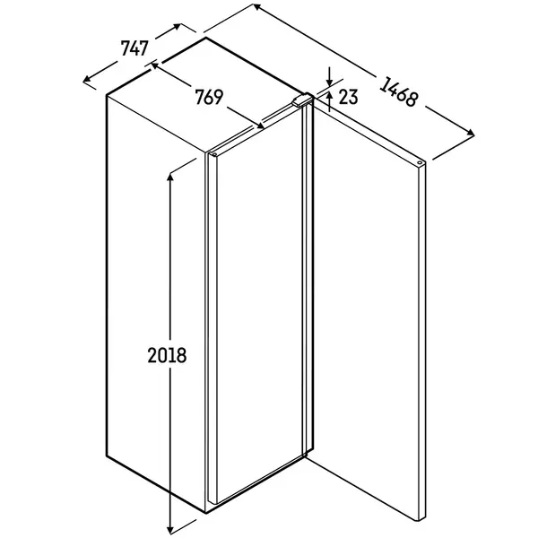 Vrieskast | PERFORMANCE | 573L | Wit | -9°C/-26°C | Statisch | App | Temperatuur-/Deuralarm | Wielen (Geremd) | 747x769x1993(h)mm