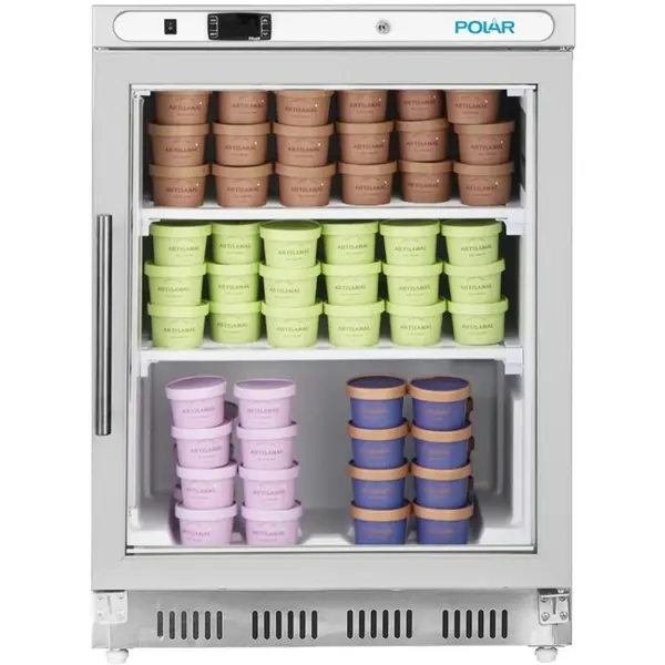 Vrieskast | C-SERIE | 129L | RVS | -18°C/-22°C | Statisch | Wielen | 600x585x855(h)mm