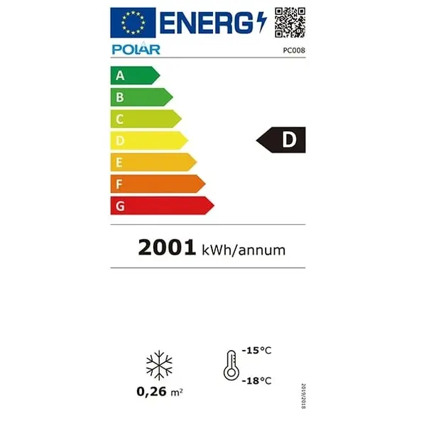 Vrieskast | C-SERIE | 129L | RVS | -18°C/-22°C | Statisch | Wielen | 600x585x855(h)mm