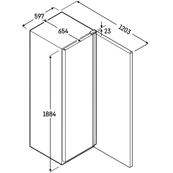 Vrieskast | PERFORMANCE | 273L | Wit | -9°C/-26°C | Geforceerd | App | Temperatuur-/Deuralarm | 597x654x1884(h)mm