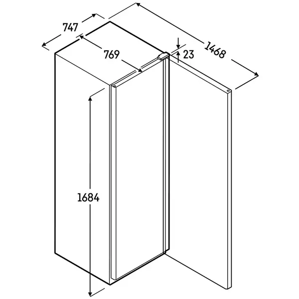 Vrieskast | PERFORMANCE | 472L | Wit | -9°C/-26°C | Geforceerd | App | Temperatuur-/Deuralarm | 747x769x1818(h)mm