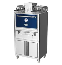 Roaster Grills Houtskooloven | R-SERIES | 250°C/350°C | Maaltijdproductie 65/u | Brandduur 7u (6-8kg Houtskool) | Onderkast | Wielen (Geremd) | 785x577x1685(h)mm