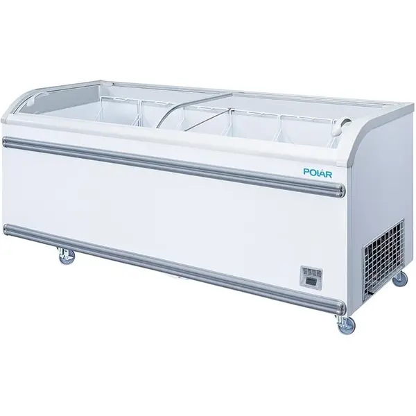 Supermarkt Vrieskist | G-SERIE | 700L | Wit | -18°C/-22°C | Statisch | Schuifdeksels | Wielen | 2004x758x780(h)mm