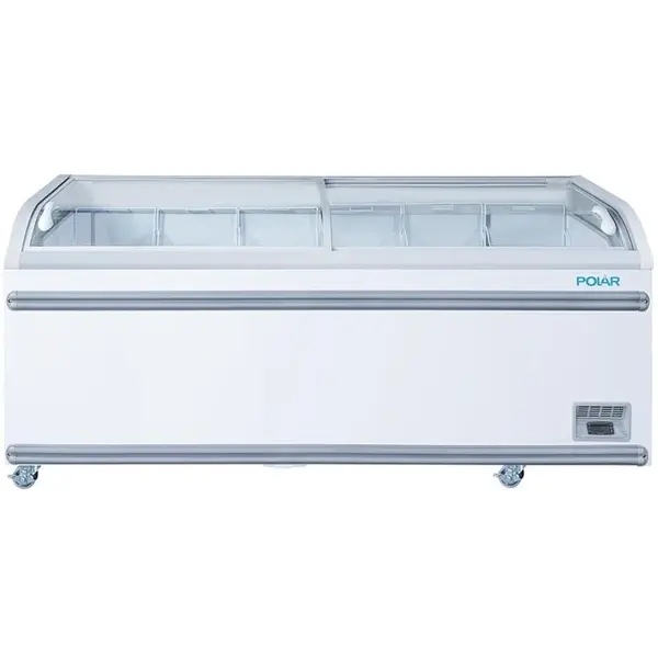 Supermarkt Vrieskist | G-SERIE | 700L | Wit | -18°C/-22°C | Statisch | Schuifdeksels | Wielen | 2004x758x780(h)mm