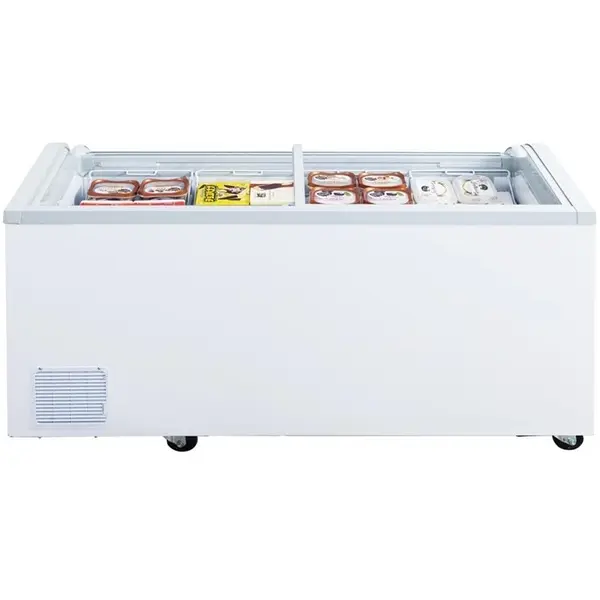 Supermarkt Vrieskist | G-SERIE | 700L | Wit | -18°C/-22°C | Statisch | Schuifdeksels | Wielen | 2004x758x780(h)mm