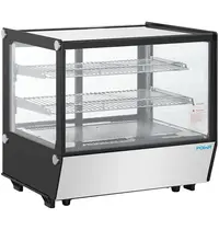 Polar Koelvitrine | G-SERIE | 120L | RVS/Zwart | 0°C/+12°C | Geforceerd | 3 Niveaus | 702x568x686(h)mm