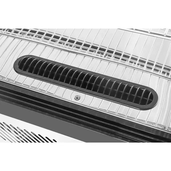 Koelvitrine | G-SERIE | 160L | RVS/Zwart | 0°C/+12°C | Geforceerd | 3 Niveaus | 880x568x686(h)mm