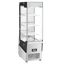 Polar Koelvitrine | G-SERIE | 220L | RVS | +2°C/+10°C | Geforceerd | 4 Niveaus | Zelfbediening | Wielen (Geremd) | 512x838x1791(h)mm