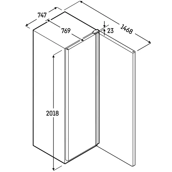 Vrieskast | PERFORMANCE | 544L | Wit | -9°C/-26°C | Geforceerd | App | Temperatuur-/Deuralarm | 747x769x2018(h)mm