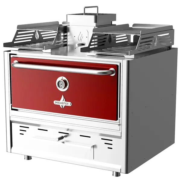 Houtskooloven | R-SERIES | 250°C/350°C | Maaltijdproductie 110/u | Brandduur 9u (15-17kg Houtskool) | 985x777x1095(h)mm