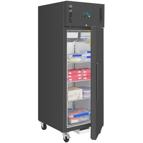 Vrieskast | G-SERIE | 537L (2/1 GN) | Zwart | -10°C/-20°C | Statisch | Wielen (Geremd) | 680x810x2000(h)mm