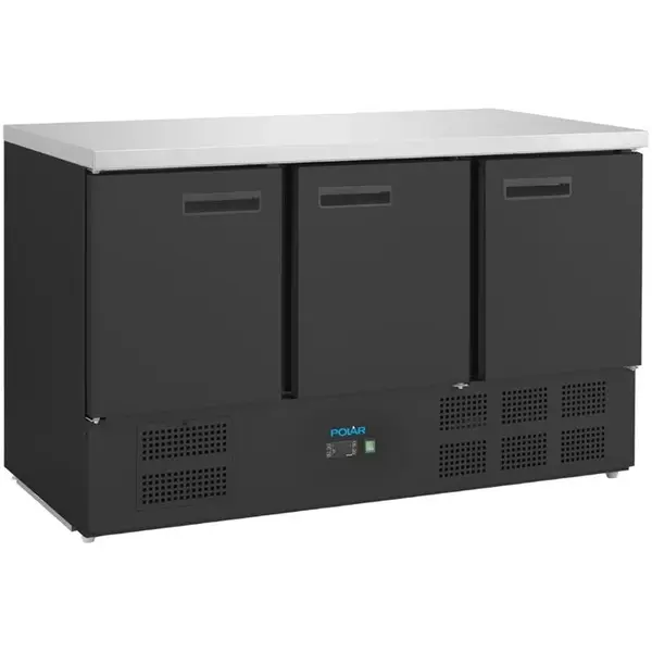 Koelwerkbank | G-SERIE | 400L | 3 Deuren (1/1 GN) | +2°C/+8°C | Statisch + Ventilator | 1370x700x875(h)mm