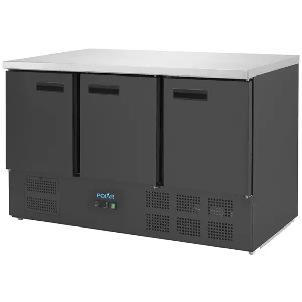 Koelwerkbank | G-SERIE | 400L | 3 Deuren (1/1 GN) | +2°C/+8°C | Statisch + Ventilator | 1370x700x875(h)mm