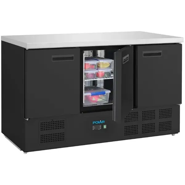 Koelwerkbank | G-SERIE | 400L | 3 Deuren (1/1 GN) | +2°C/+8°C | Statisch + Ventilator | 1370x700x875(h)mm