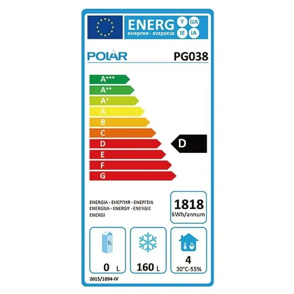 Vrieswerkbank | G-SERIE | 240L | 2 Deuren (1/1 GN) | -10°C/-20°C | Statisch | 943x700x855(h)mm