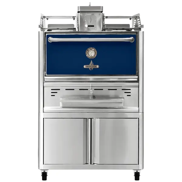 Houtskooloven | R-SERIES | 250°C/350°C | Maaltijdproductie 95/u | Brandduur 9u (10-12kg Houtskool) | Onderkast | Wielen (Geremd) | 985x577x1685(h)mm