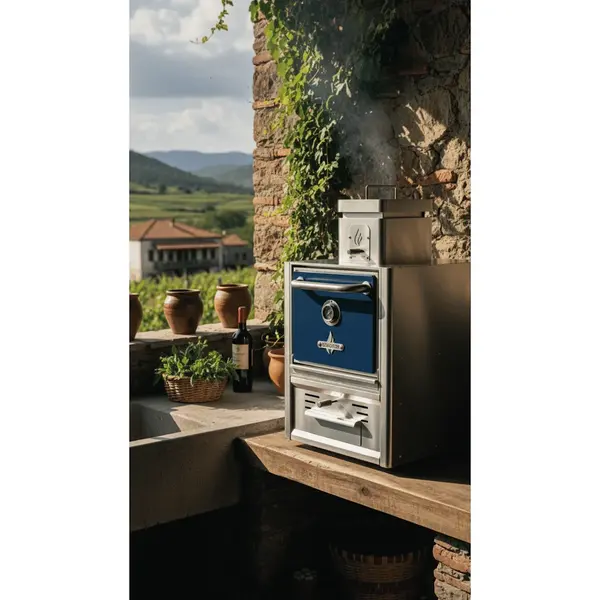 Houtskooloven | R-SERIES | 250°C/350°C | Maaltijdproductie 30/u | Brandduur 7u (5-7kg Houtskool) | 585x577x1095(h)mm