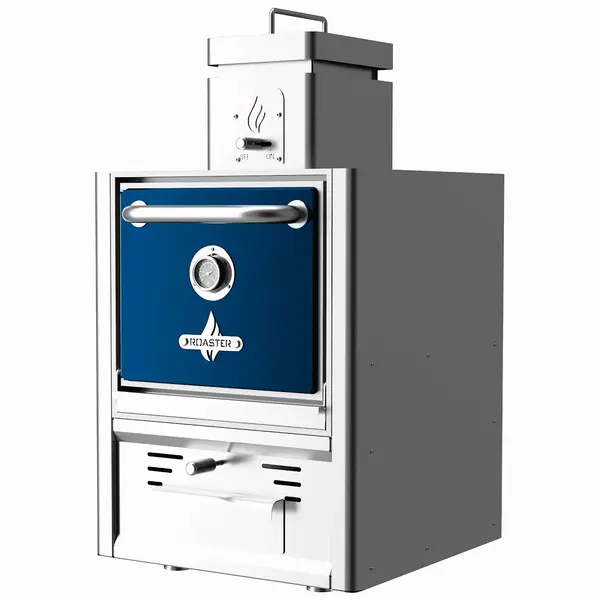 Houtskooloven | R-SERIES | 250°C/350°C | Maaltijdproductie 30/u | Brandduur 7u (5-7kg Houtskool) | 585x577x1095(h)mm