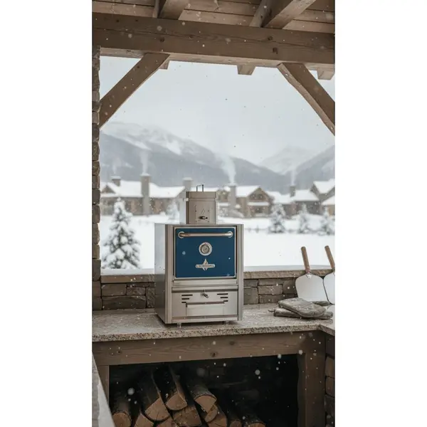 Houtskooloven | R-SERIES | 250°C/350°C | Maaltijdproductie 30/u | Brandduur 7u (5-7kg Houtskool) | 585x577x1095(h)mm