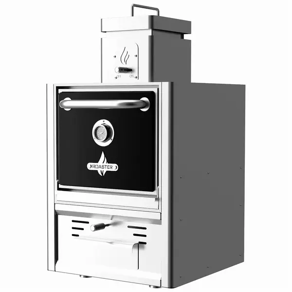 Houtskooloven | R-SERIES | 250°C/350°C | Maaltijdproductie 30/u | Brandduur 7u (5-7kg Houtskool) | 585x577x1095(h)mm