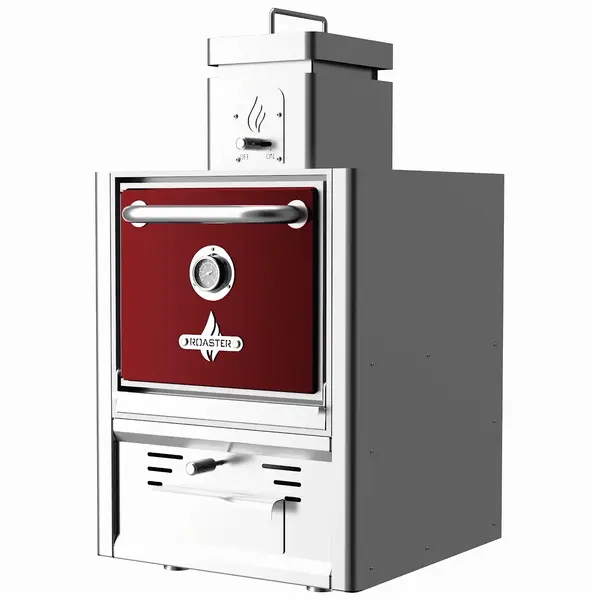 Houtskooloven | R-SERIES | 250°C/350°C | Maaltijdproductie 30/u | Brandduur 7u (5-7kg Houtskool) | 585x577x1095(h)mm