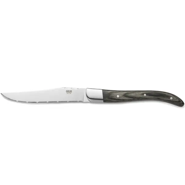 Steakmessen | RVS/Hout | 6 Stuks | Lengte 230mm