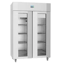 Polar Vrieskast | U-SERIE | 1400L (2/1 GN) | RVS | -10°C/-22°C | Geforceerd | Draaideuren | Wielen (Geremd) | 1400x810x2150(h)mm