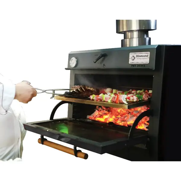 Houtskooloven | 180°C/350°C | Productie 60kg/u | 706x613x690(h)mm