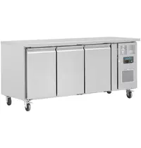 Polar Koelwerkbank | U-SERIE | 417L | 3 Deuren (1/1 GN) | -2°C/+8°C | Geforceerd | Wielen (Geremd) | 1795x700x850(h)mm