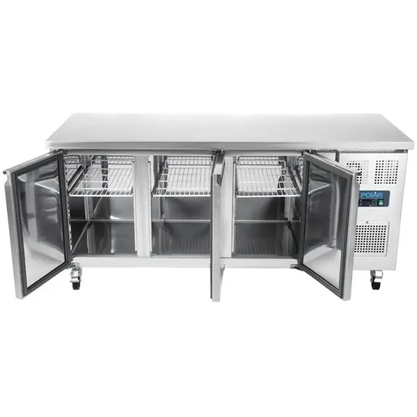 Koelwerkbank | U-SERIE | 417L | 3 Deuren (1/1 GN) | -2°C/+8°C | Geforceerd | Wielen (Geremd) | 1795x700x850(h)mm