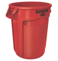 Rubbermaid Afvalbak | BRUTE | Kunststof | Rood | 121.1L | Open | Ø555x692(h)mm