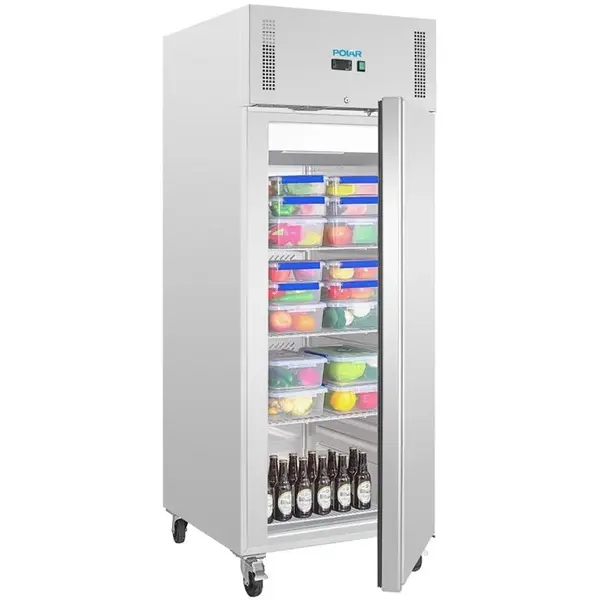 Koelkast | U-SERIE | Energiezuinig | 560L (2/1 GN) | RVS | -2°C/+8°C | Geforceerd | Wielen (Geremd) | 740x875x2090(h)mm