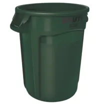 Rubbermaid Afvalbak | BRUTE | Kunststof | Donkergroen | 121.1L | Open | Ø555x692(h)mm